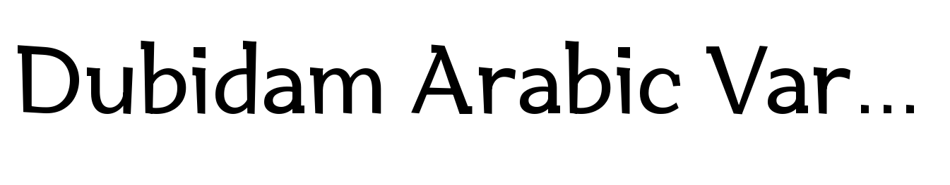 Dubidam Arabic Variable